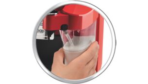 Milk drinks at just one touch with integrated milk carafe