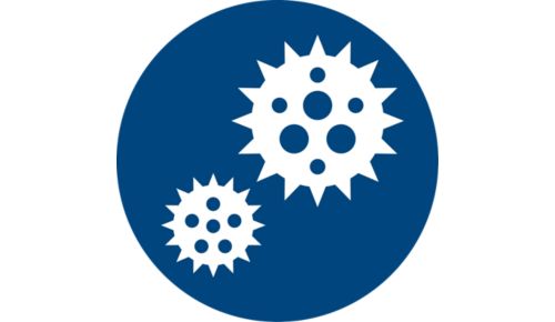 Verwijdert bacteriën en virussen