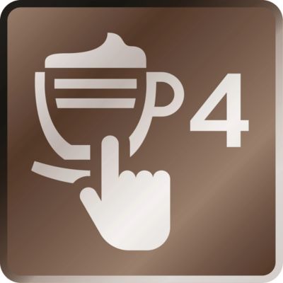 Disfrute 4 bebidas al alcance de su mano
