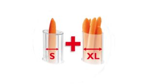 Регулируемый размер камеры подачи: от S до XL