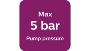 Max. 5&nbsp;Bar Pumpendruck