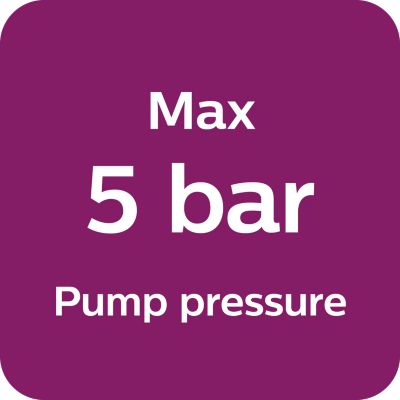 Pressão máx. da bomba de 5 bar