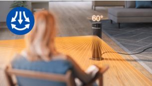 Maximize heat coverage in your room with 60&deg; oscillation