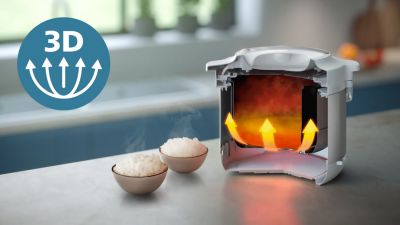 نظام تسخين ثلاثي الأبعاد لطهي متكافئ