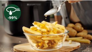 Cocina saludable con aire caliente