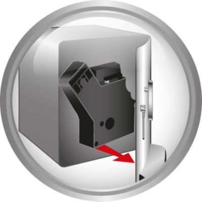 Frontal access to removable brewing group