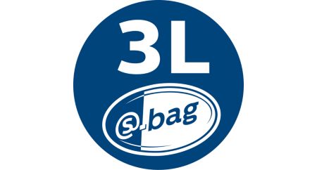3 liter s-bag for long-lasting performance