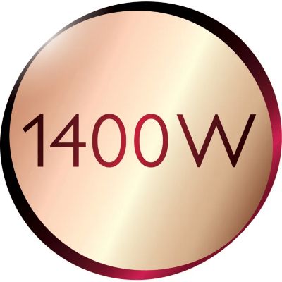 La potencia de 1400 W ofrece una salida de vapor abundante y constante