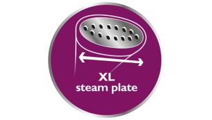 XL steam plate for quick results