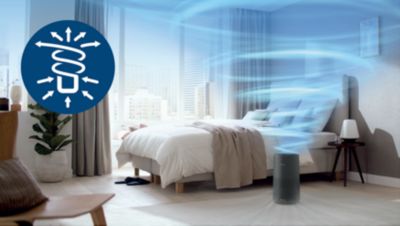 Thoroughly purifies rooms up to 36 m2