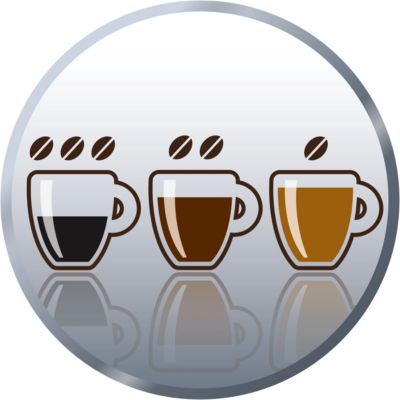 Opción de selección de intensidad para variar la intensidad de su café