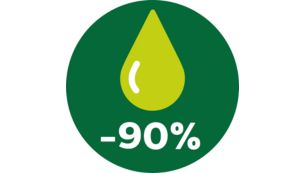 قلي مع دهون أقل بنسبة تصل إلى 90%*