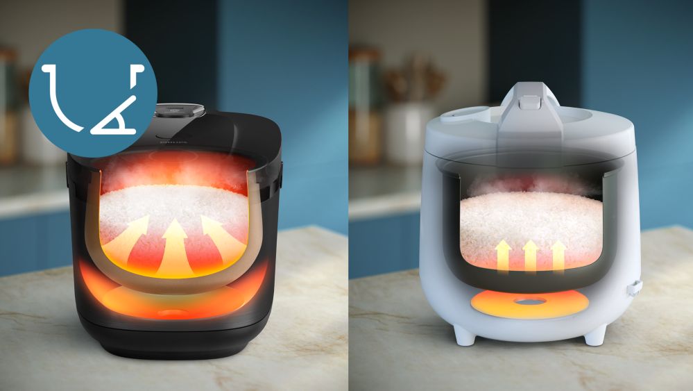 Powerful, even cooking with upgraded spherical pot