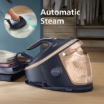 Fast ironing with automatic steam