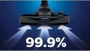 Cattura il 99,9% della polvere*** per offrire prestazioni di pulizia elevate