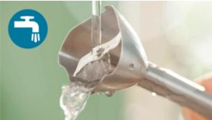 Simply rinse clean in seconds