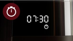 Programmez l’heure à laquelle votre machine à café commencera à préparer le café