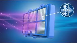 Allergy H13-filtersystemet opsamler mere end 99,9 % af det fine st&oslash;v