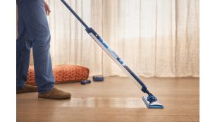 Elektrische Dweil voor diepgaande reiniging.