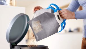 Re-usable dust bag for ease of use