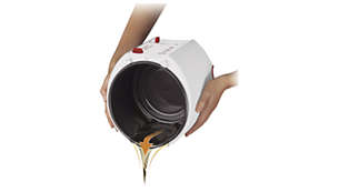 Bec verseur intégré pour une vidange propre de l'huile