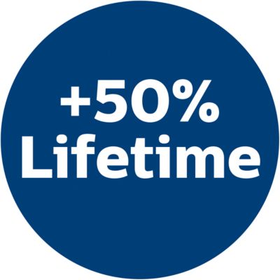 Par 50% ilgāks kalpošanas laiks nekā standarta papīra maisiņiem