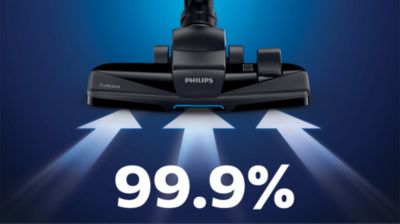Kerää 99,9 % pölystä** ja takaa erinomaisen siivoustuloksen