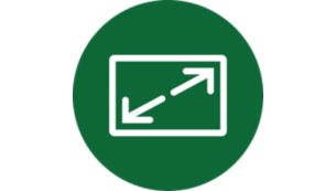 Large digital display provides easy-to-read menus and time