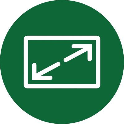 Layar digital yang besar menampilkan menu dan waktu yang mudah dibaca