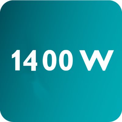 Snaga do 1400 W omogućava stalnu veliku količinu pare