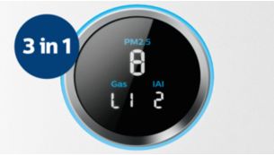 Real-time index display on top 3 indoor air threats