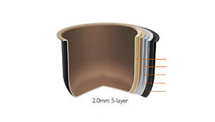 5-шарова внутрішня каструля зі стінками товщиною 2,0 мм забезпечує рівномірний розподіл тепла для смачних страв