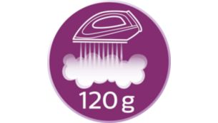 Dampfsto&szlig; von bis zu 120&nbsp;g