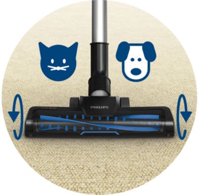 Turbo krtača, odlična za gospodinjstva z živalskimi dlakami