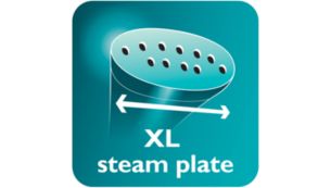 XL steam plate for quick results