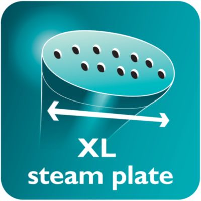 XL steam plate for quick results