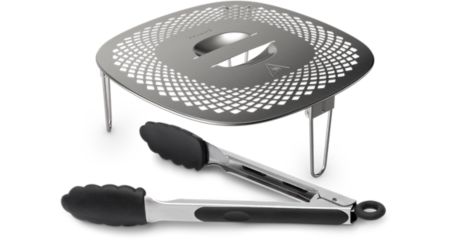 Retirez les en-cas au moyen de la pince ergonomique à tête en silicone