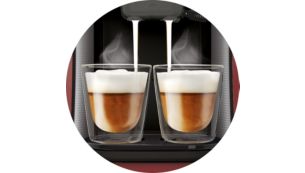 Alleen SENSEO® Latte Duo serveert 2 bekers melk tegelijk