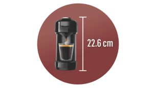 La plus compacte des SENSEO® à ce jour, moins de 23 cm