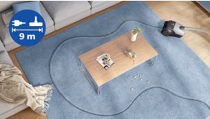 Z 9-metrskim dosegom lahko posesate večjo povr&scaron;ino brez izklapljanja kabla