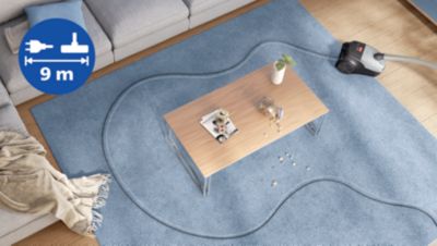 Z 9-metrskim dosegom lahko posesate večjo površino brez izklapljanja kabla