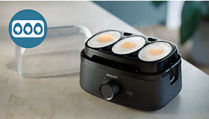 صينية سلق البيض من دون قشر كملحق إضافي يسع ما يصل إلى 3 بيضات