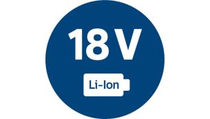 Krachtige lithiumbatterijen van 18 V voor langdurig gebruik