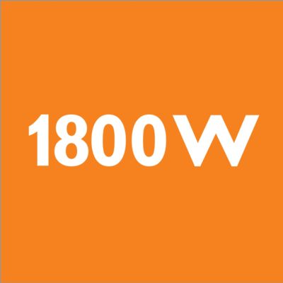 1800 Watt motor generating max. 340 Watt suction power