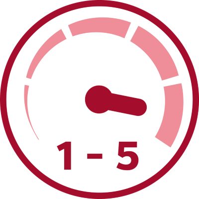 5 configurações de velocidade