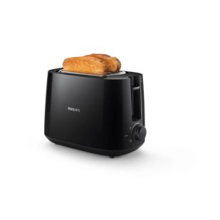 데일리 컬렉션 토스터 - 2개 슬라이스, 넓은 슬롯, 블랙