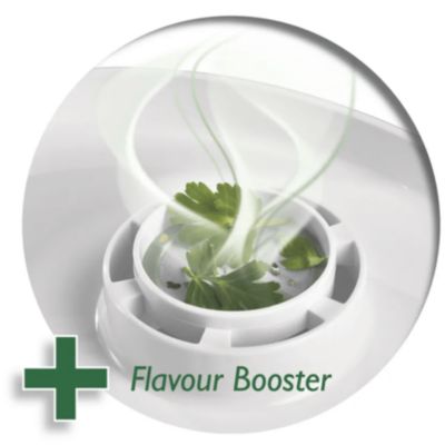 Komora pre prísady Flavour Booster dodá jedlu viac chuti pomocou lahodnej vône bylín a korenín