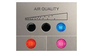 3 级空气质量指示可清晰地显示空气质量级别