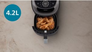 Capaciteit van 4,2 liter voor volledige maaltijden