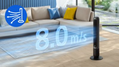 Potente flujo de aire para un máximo confort